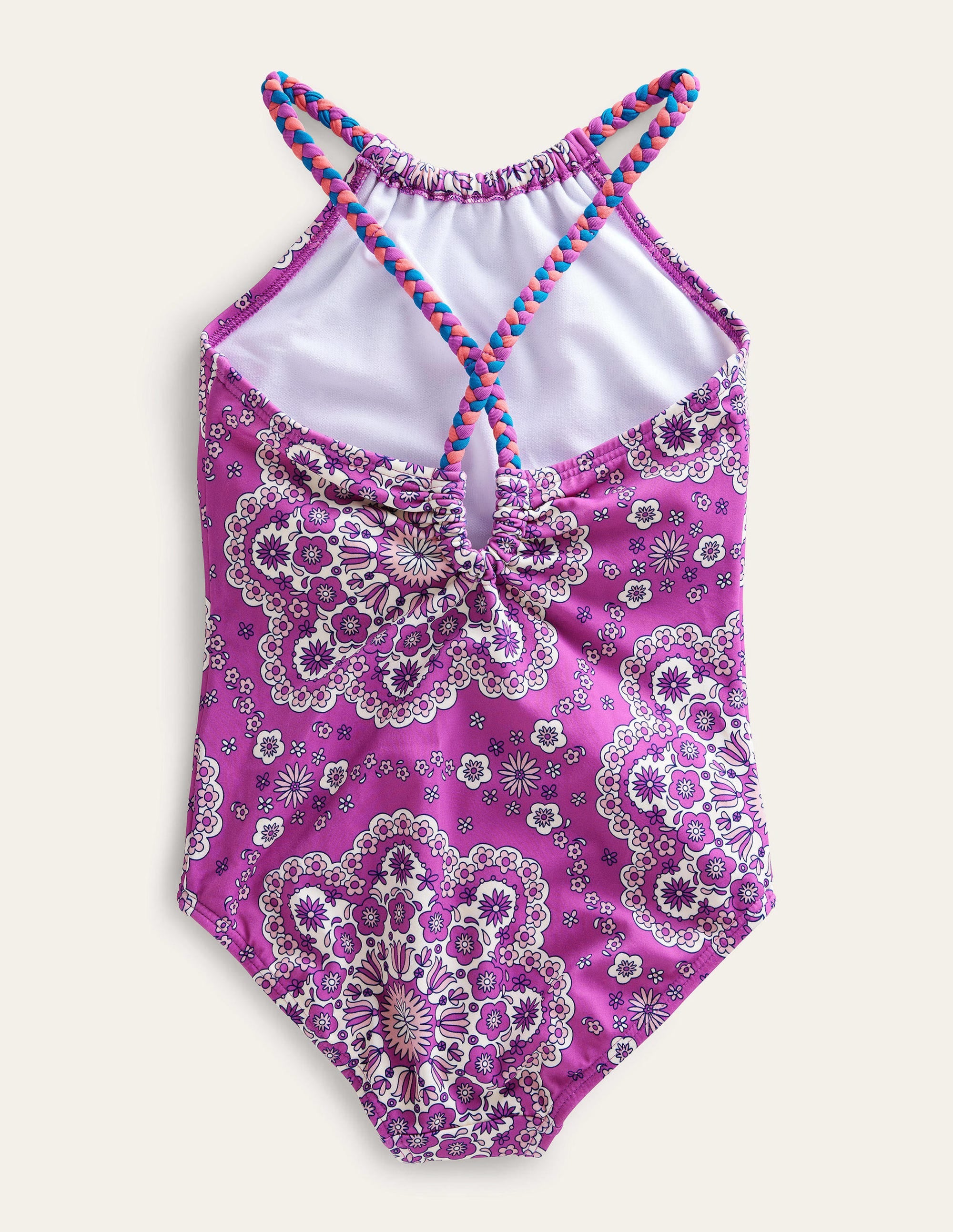 Braided Loop Back Swimsuit-Radiant Orchid Dizzy Daisy - Image 2