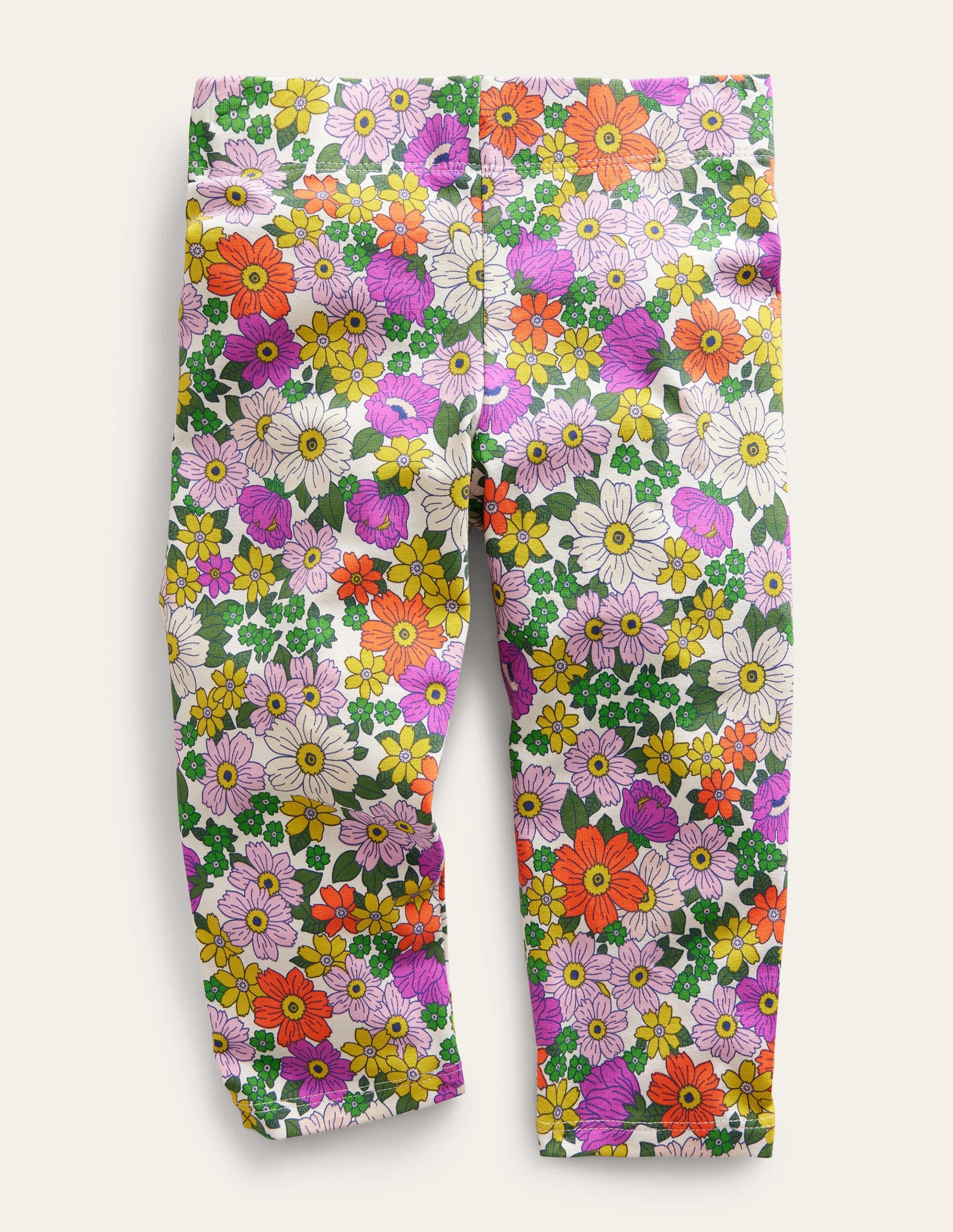 Fun Cropped Leggings-Radiant Orchid Floral - Image 1