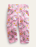 Fun Cropped Leggings-Pink Greek Toile