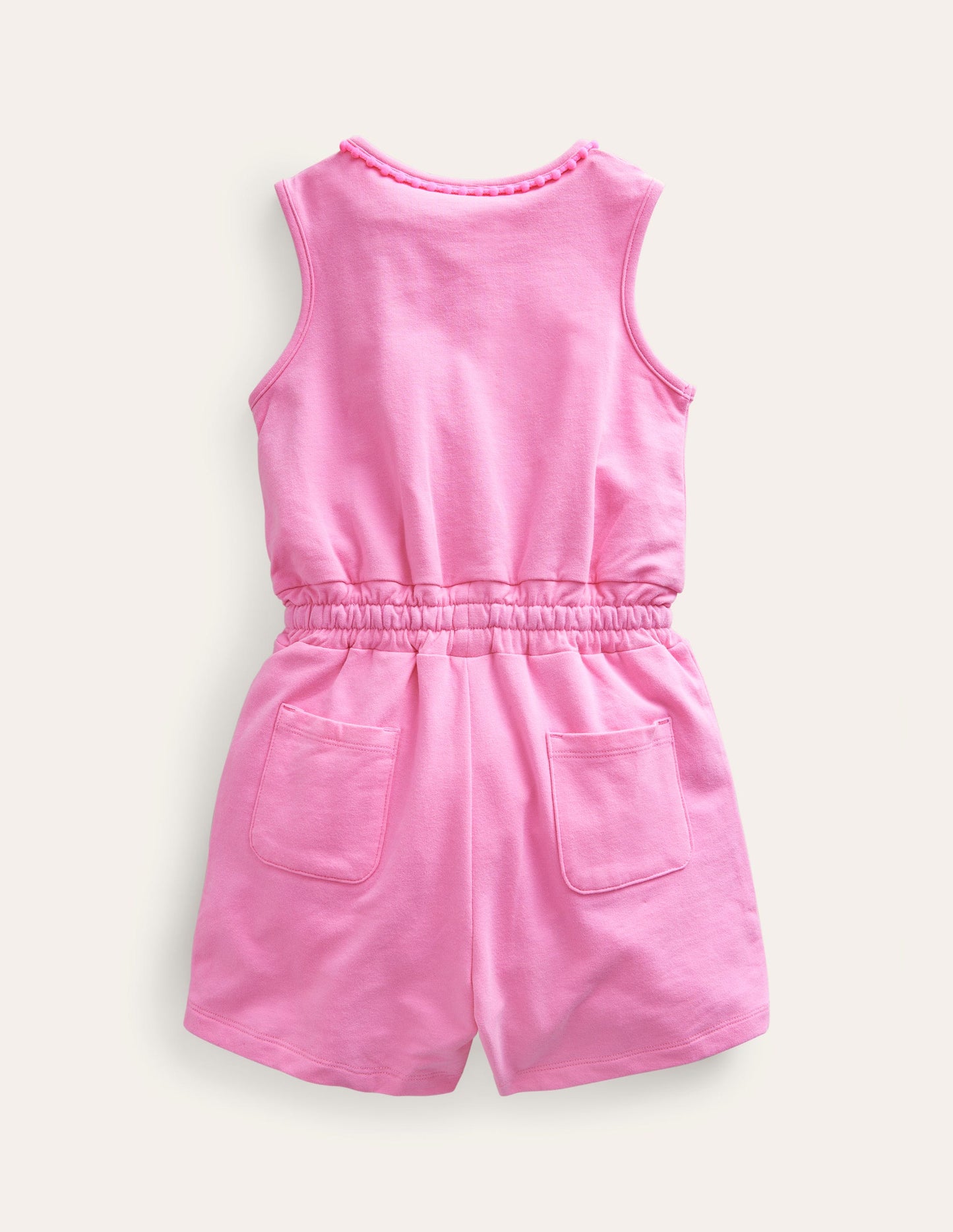 Relaxed Jersey Playsuit-Bright Petal