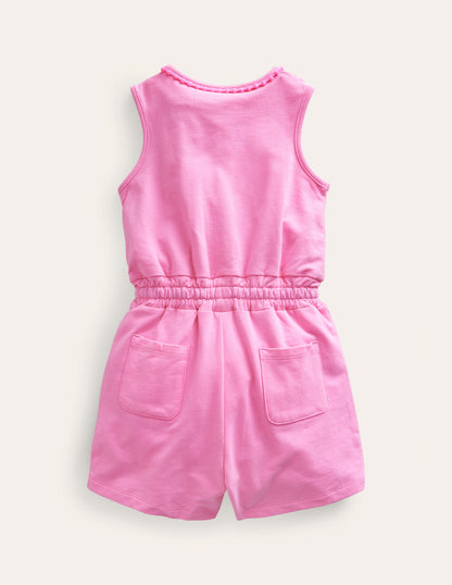 Relaxed Jersey Playsuit-Bright Petal-2