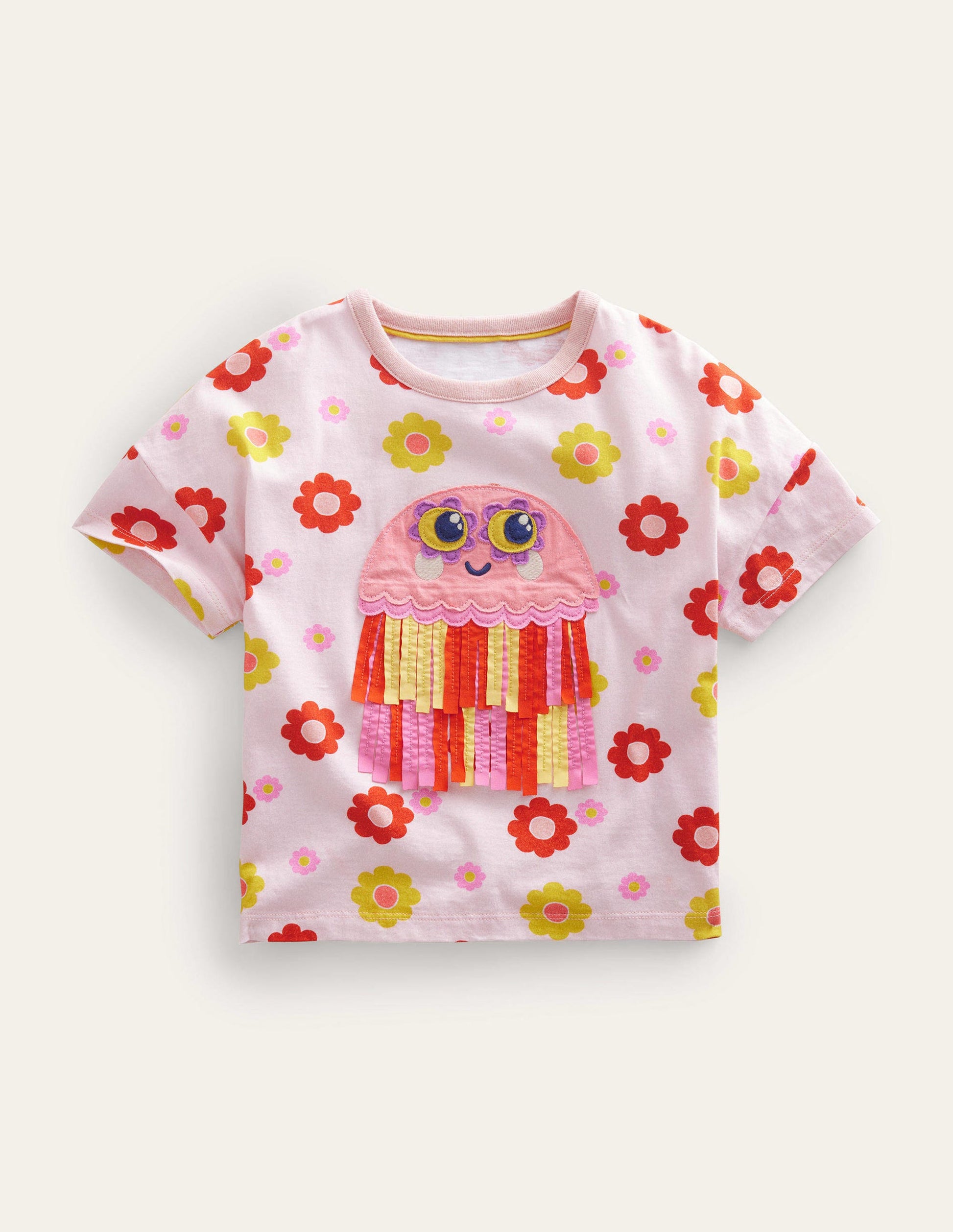 Appliqué Flutter Jellyfish Top-Fire Red Jellyfish-1