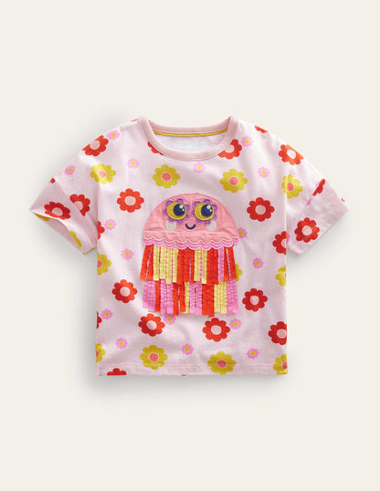 Appliqué Flutter Jellyfish Top-Fire Red Jellyfish-1