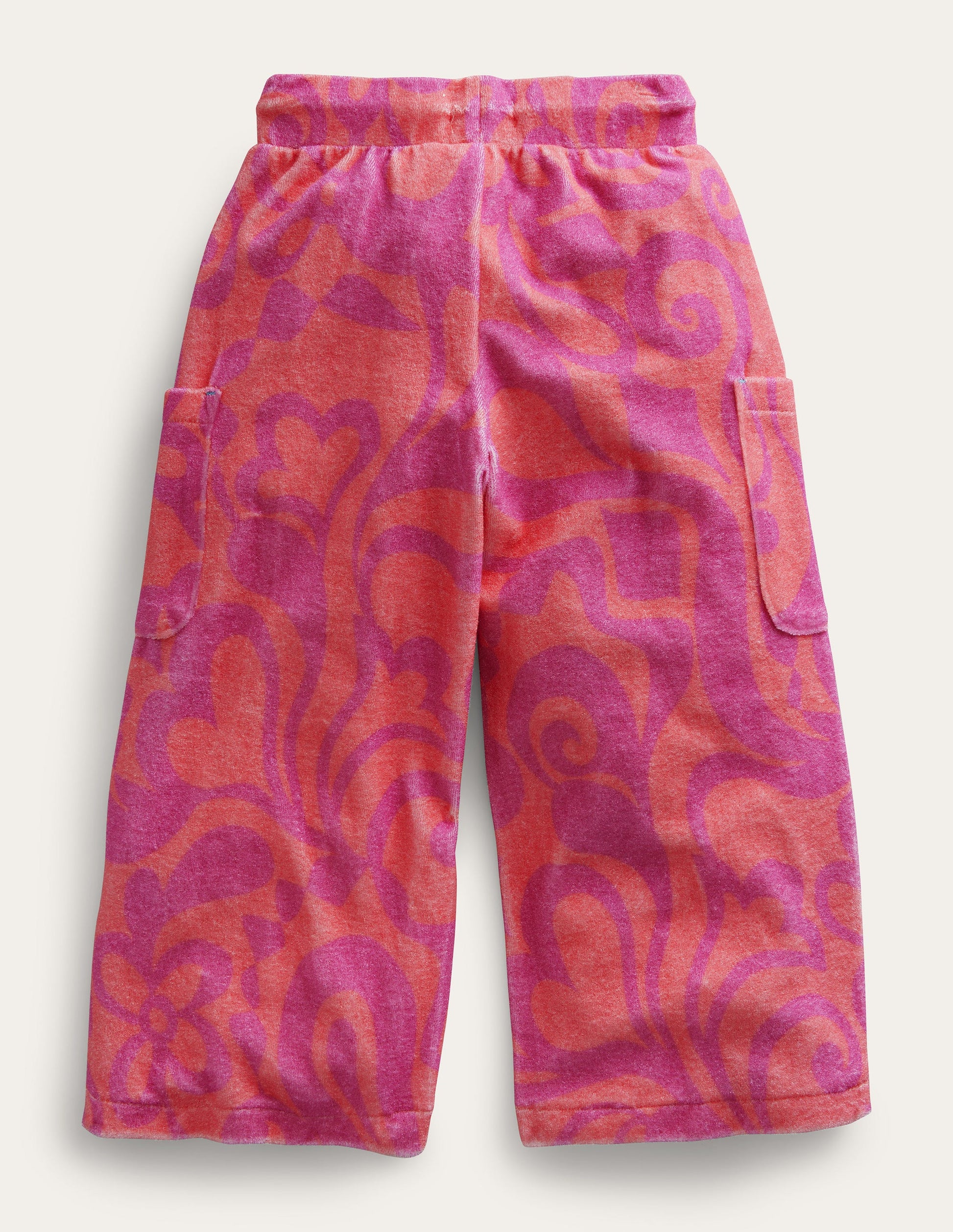 Printed Towelling  Cargo-Peach Punch Pink-2