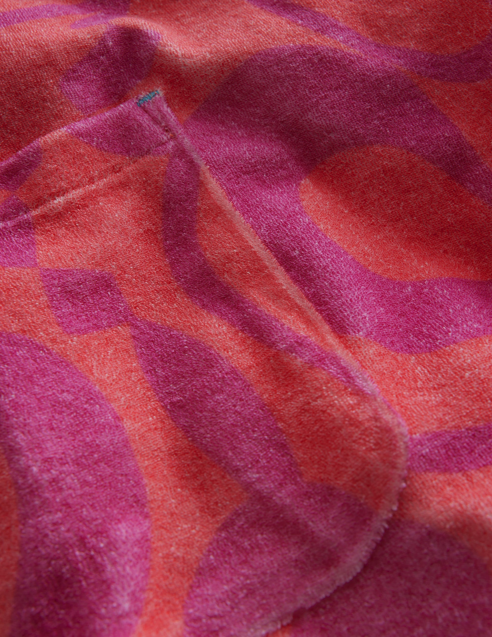 Printed Towelling  Cargo-Peach Punch Pink - Image 3