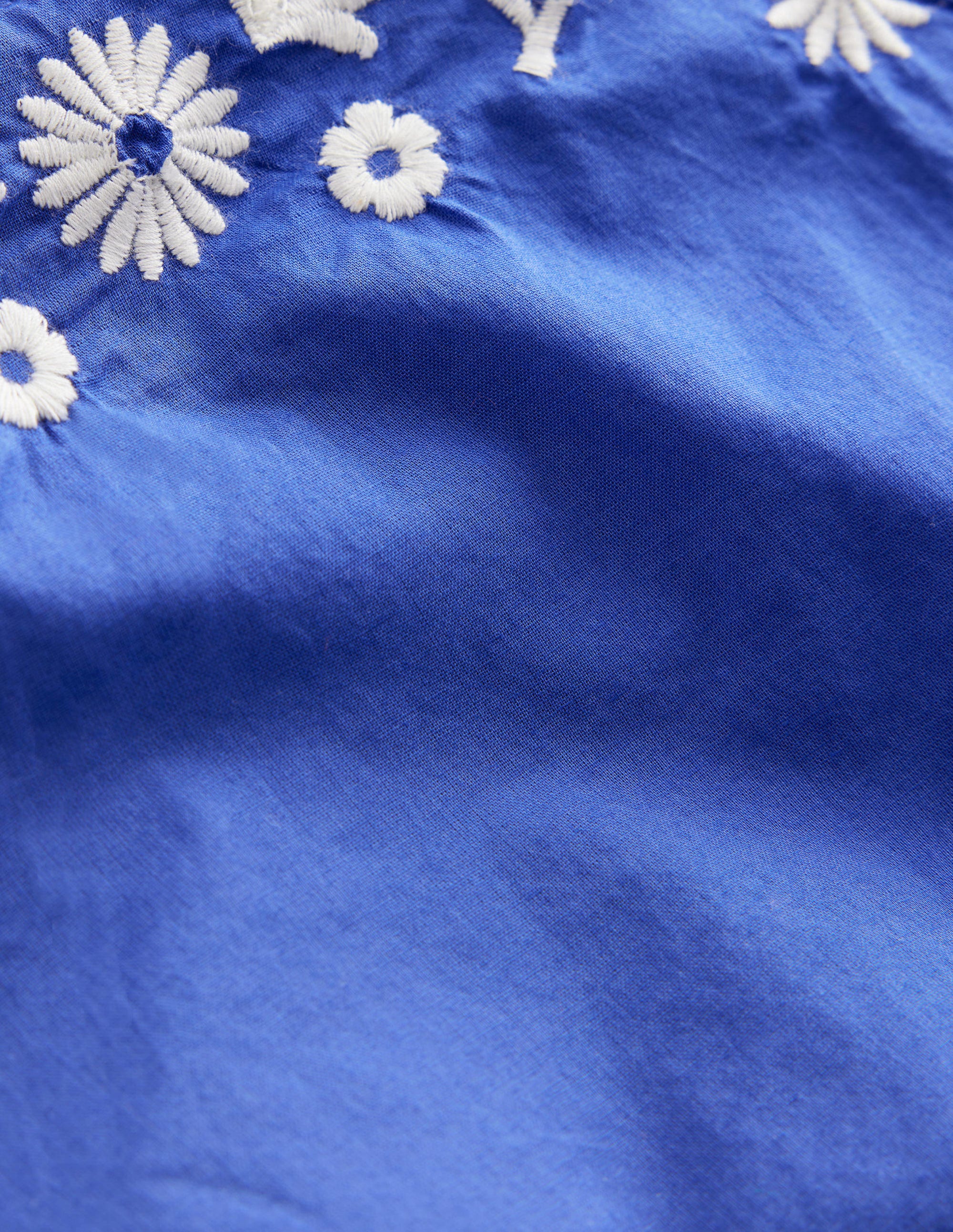 Embroidered Cross-Back Dress-Bluing Blue - Image 3