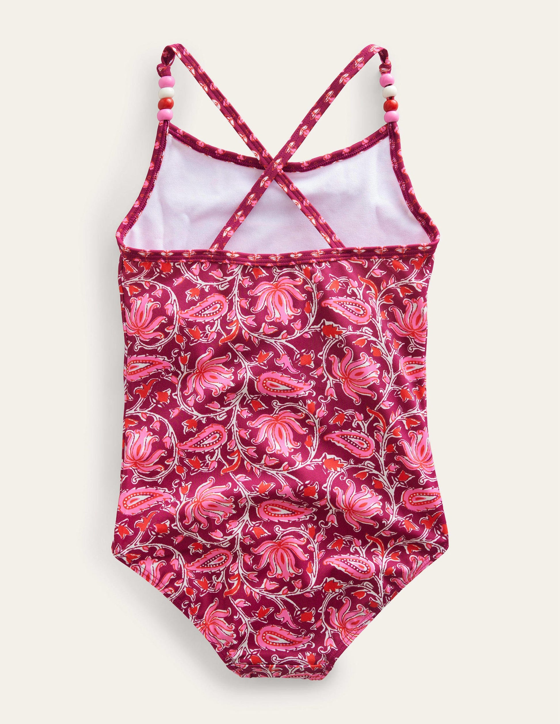 Beaded Swimsuit-Raspberry Radiance Paisley-2