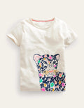 Leopard Logo Tee-Vanilla Pod Leopard