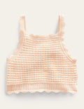 Mock Crochet Top-Dorset Cream