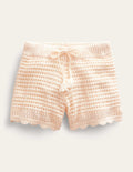 Mock Crochet Shorts-Dorset Cream