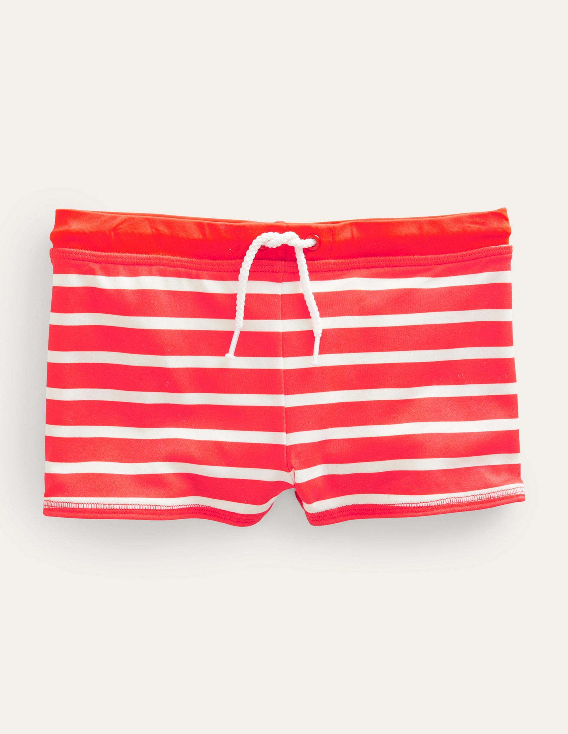 Swim Trunks-Strawberry Tart & Ivory Stripe-1