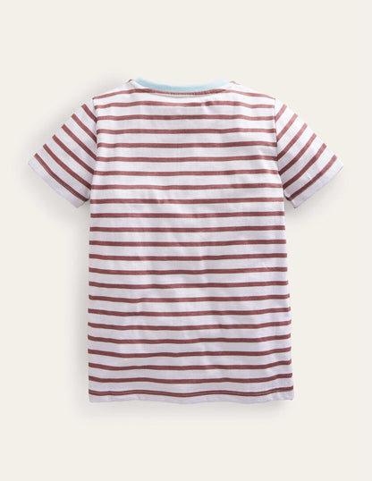 Reverse Appliqué T-shirt-Red/Ivory Stars-2