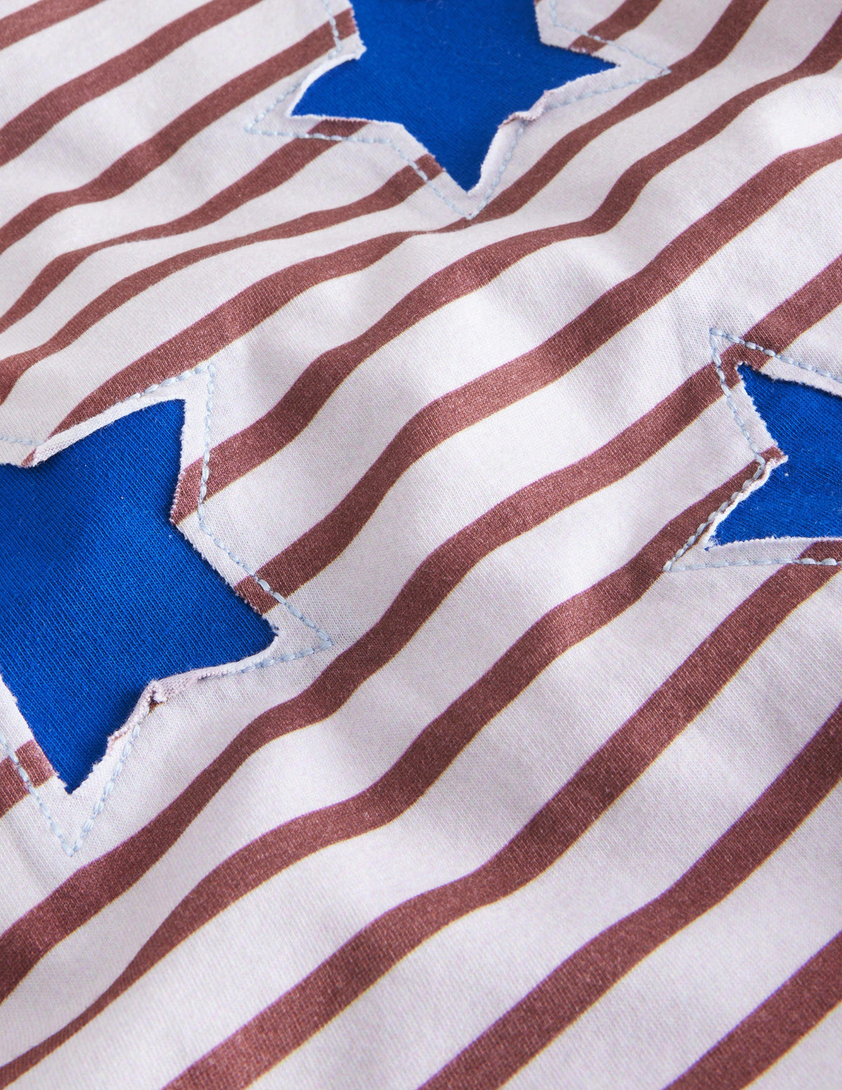 Reverse Appliqué T-shirt-Red/Ivory Stars - Image 3