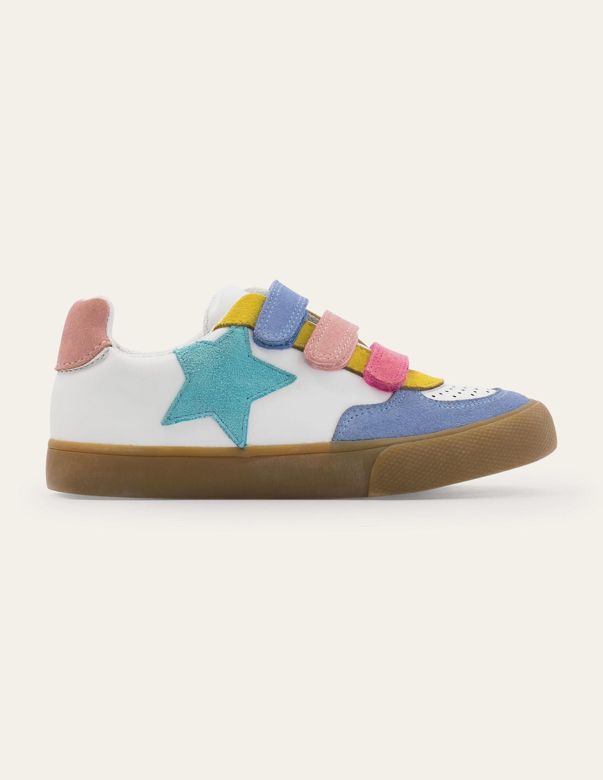 Leather Low Tops-Multi Pastel - Image 1