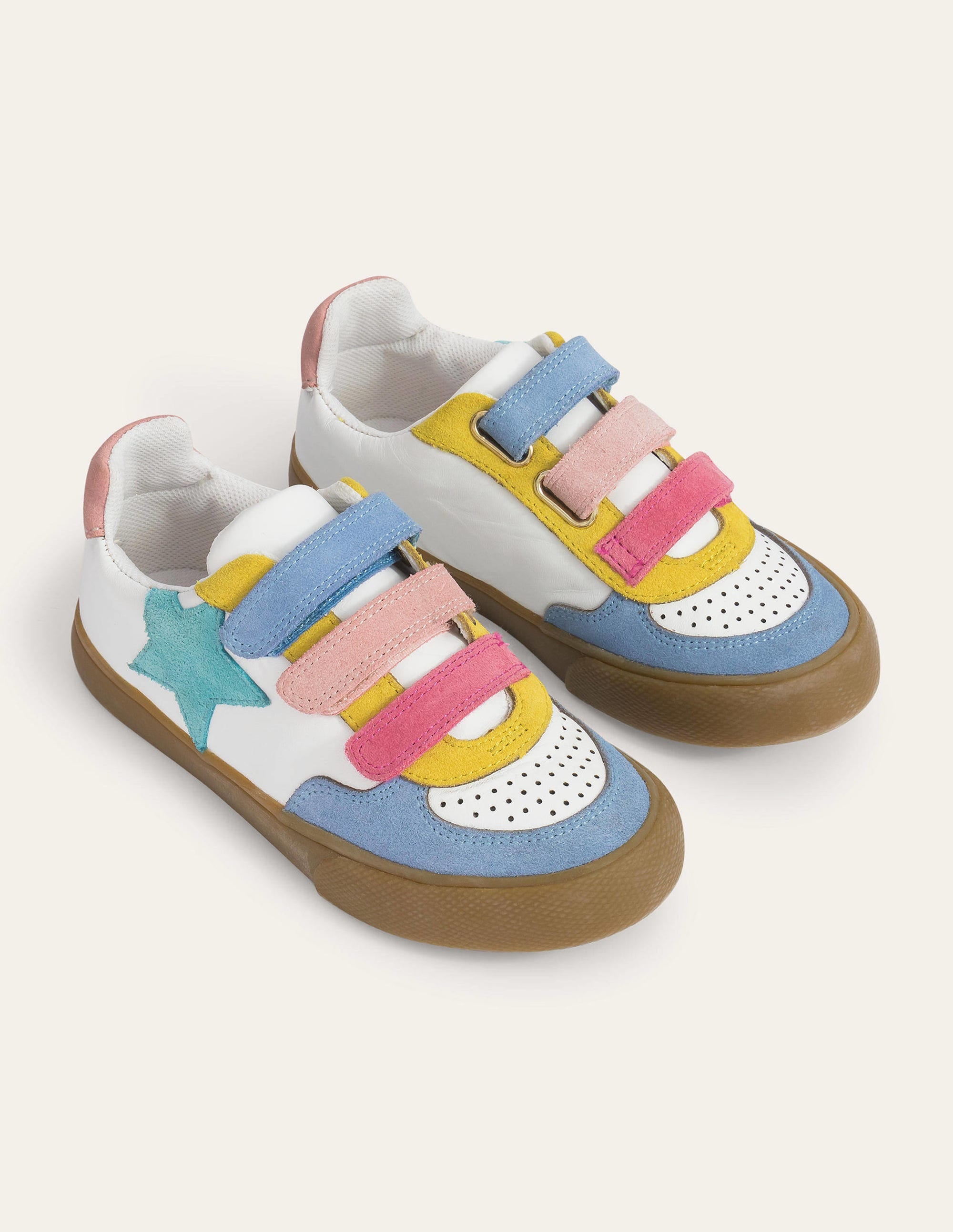 Leather Low Tops-Multi Pastel - Image 2