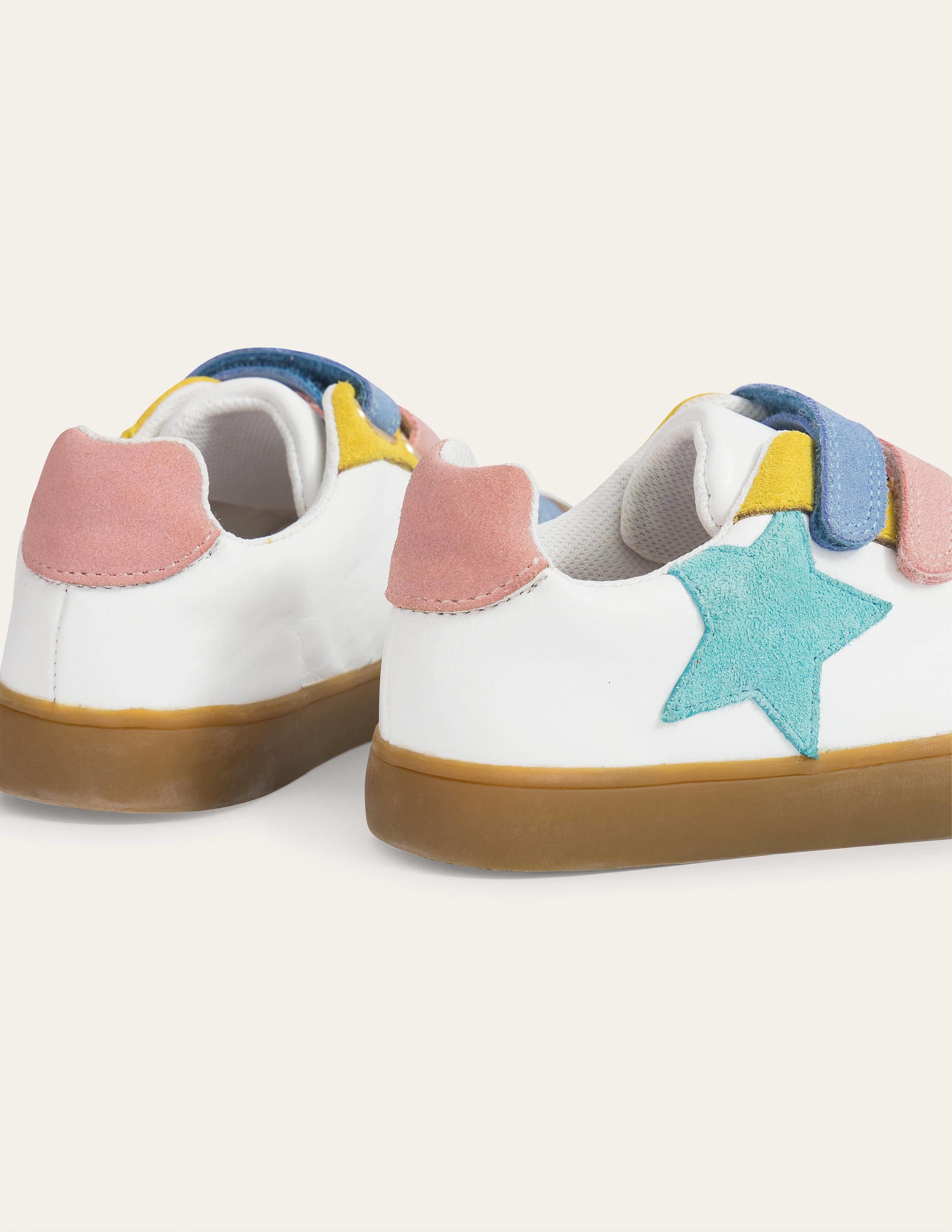 Leather Low Tops-Multi Pastel - Image 3