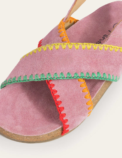 Crossover Sandals-Bright Petal Pink-3