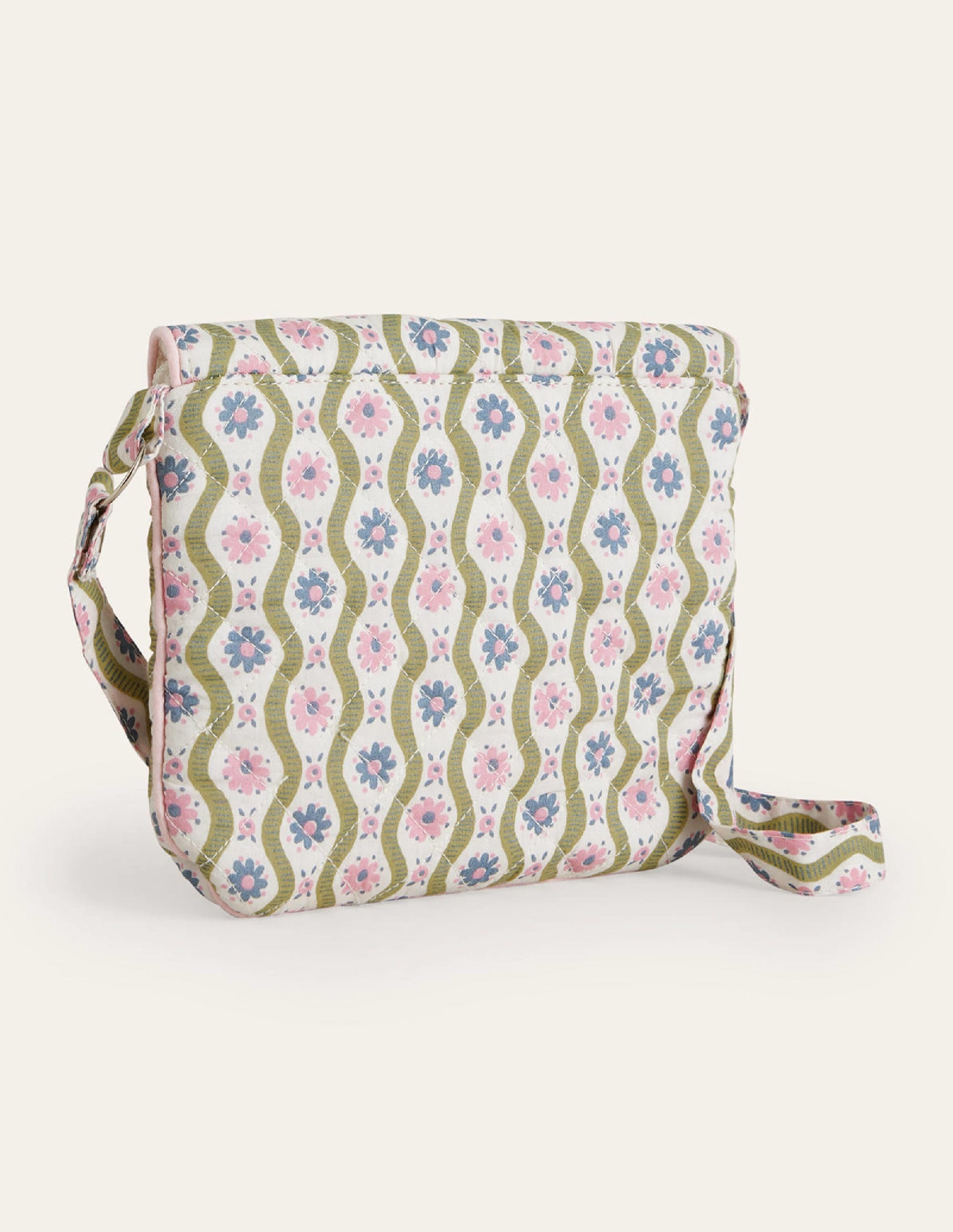 Quilted Crossbody Bag-Vanilla Pod Daisy Wave - Image 2