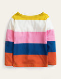 Fun Breton-Cherry Blossom Rainbow Stripe