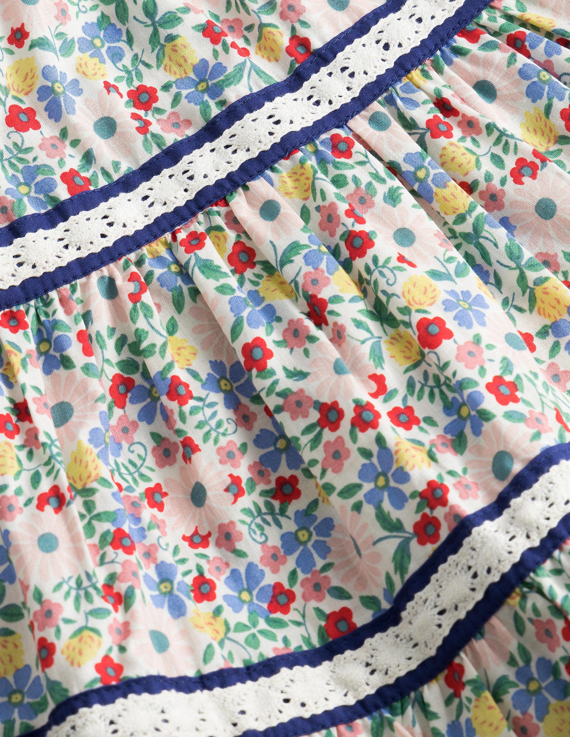 Midi Tiered Skirt-Vanilla Pod Floral - Image 3