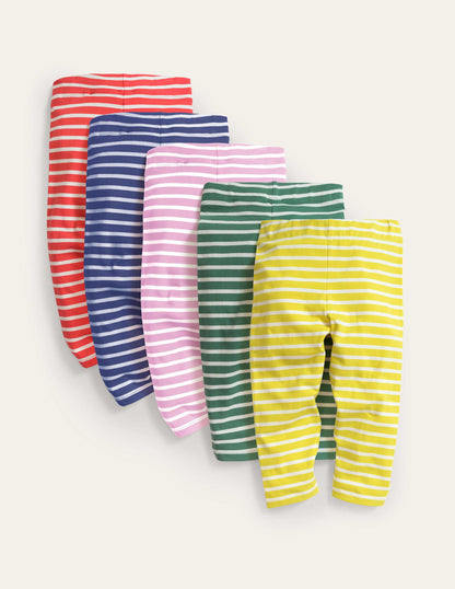 5-Pack Cropped Leggings-Multi Stripe