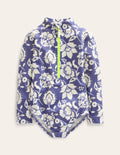 Long-sleeved Swimsuit-Soft Starboard Floral