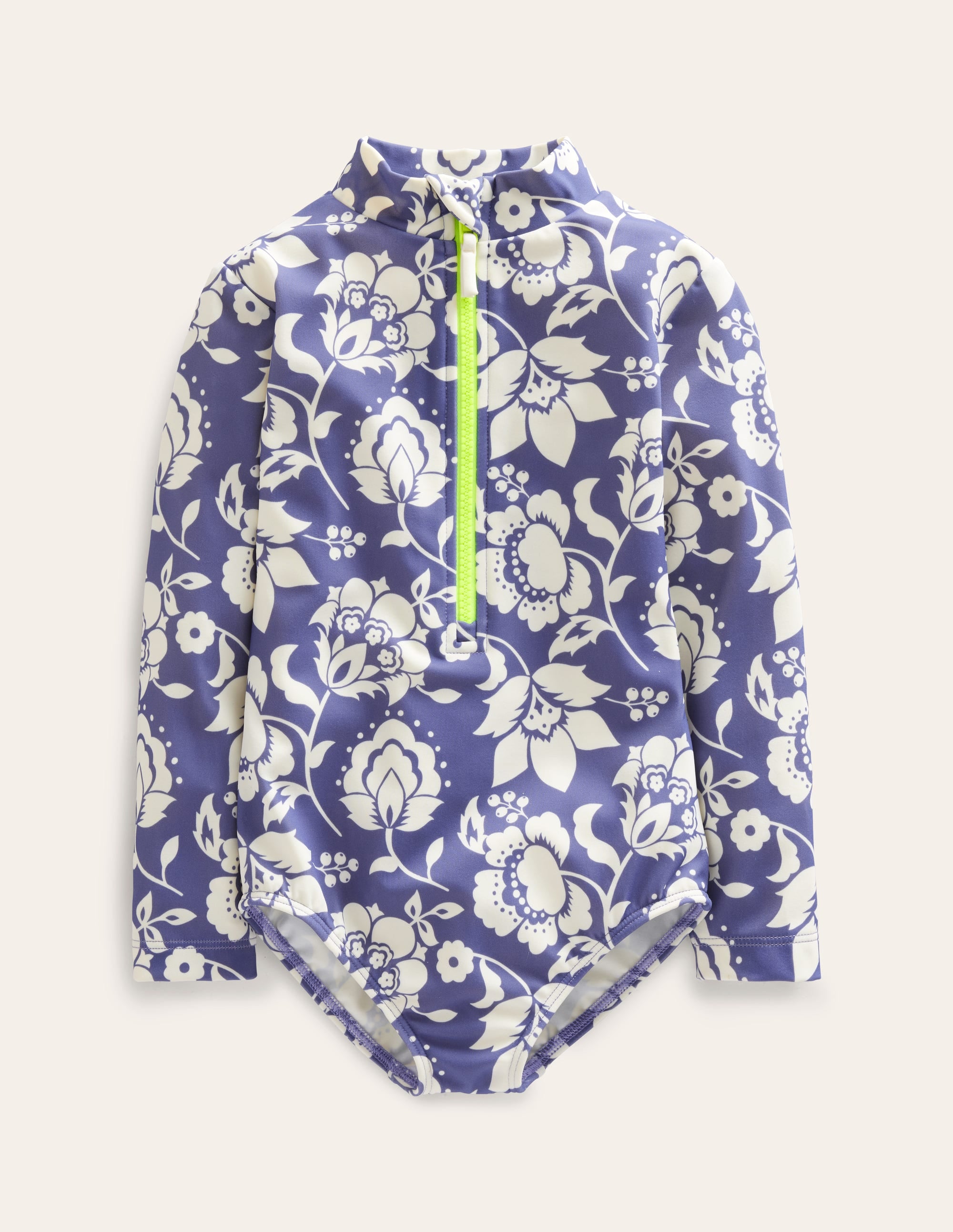 Long-sleeved Swimsuit-Soft Starboard Floral - Image 1