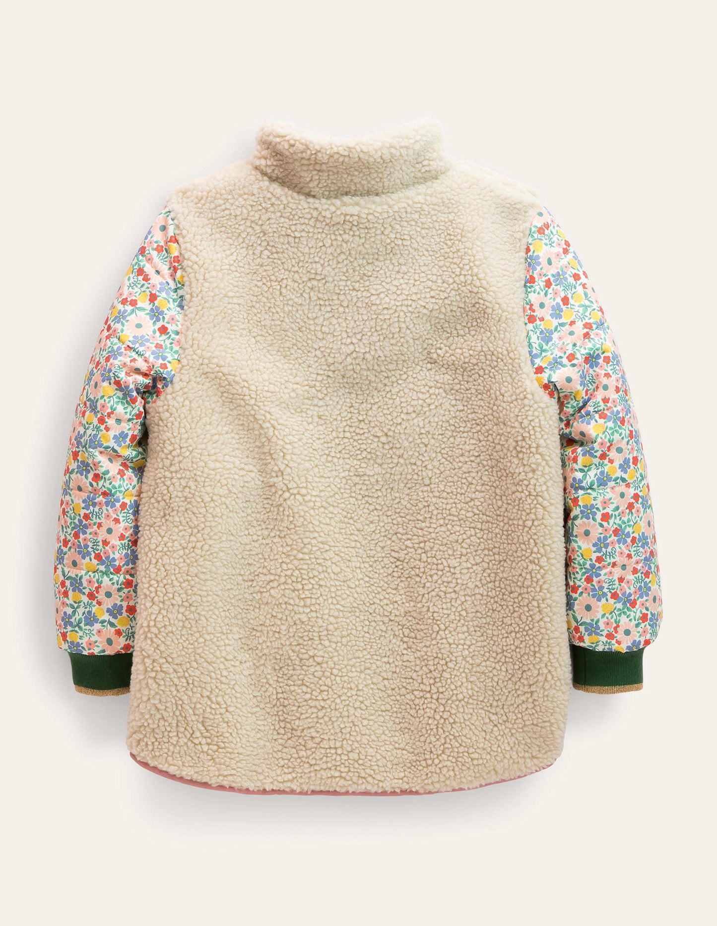 Borg Mix Coat-Vanilla Pod Floral