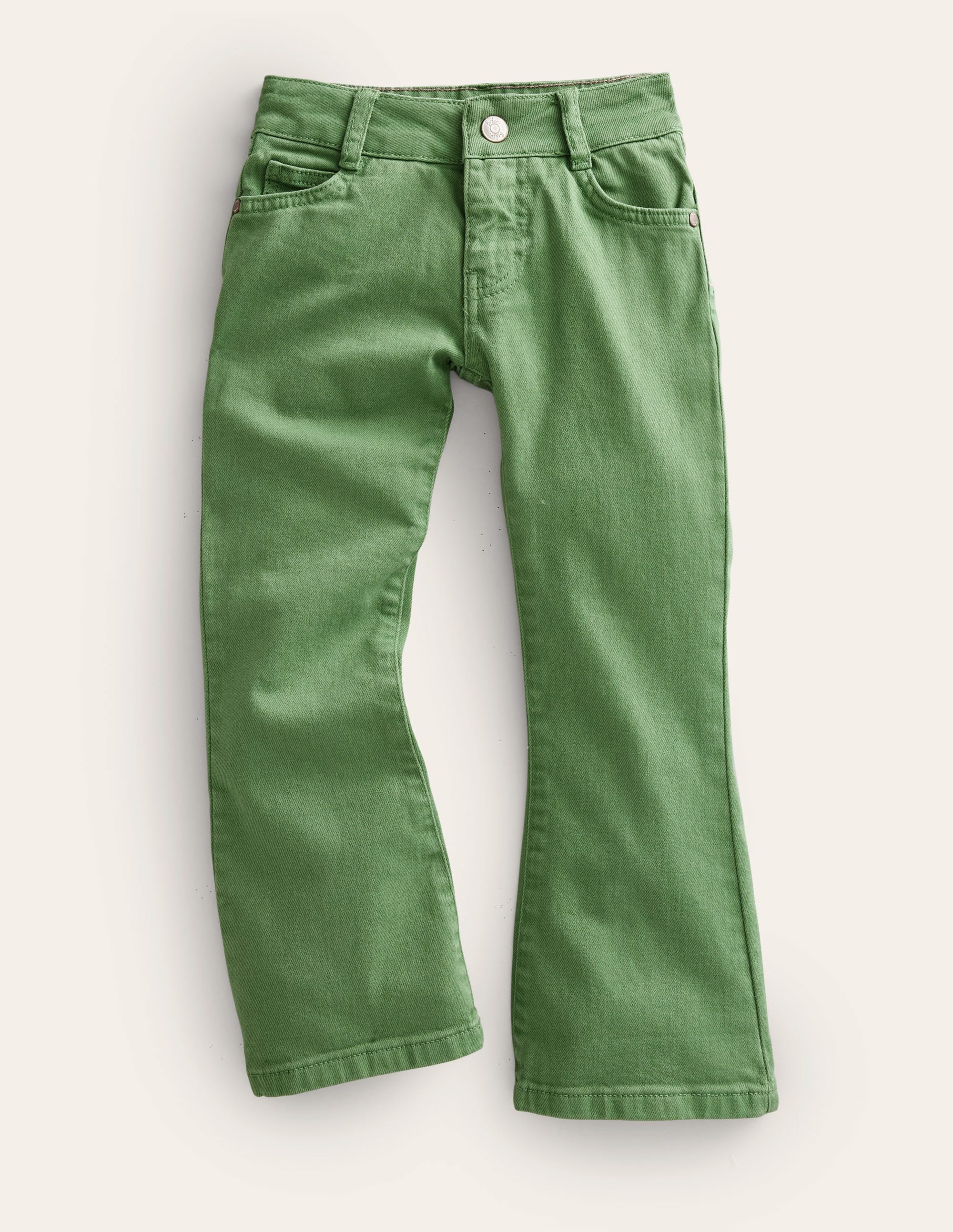 Kick Flare Jean-Deep Grass Green - Image 1