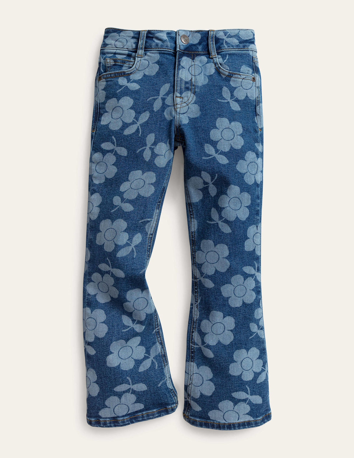 Kick Flare Jean-Denim Flower-1