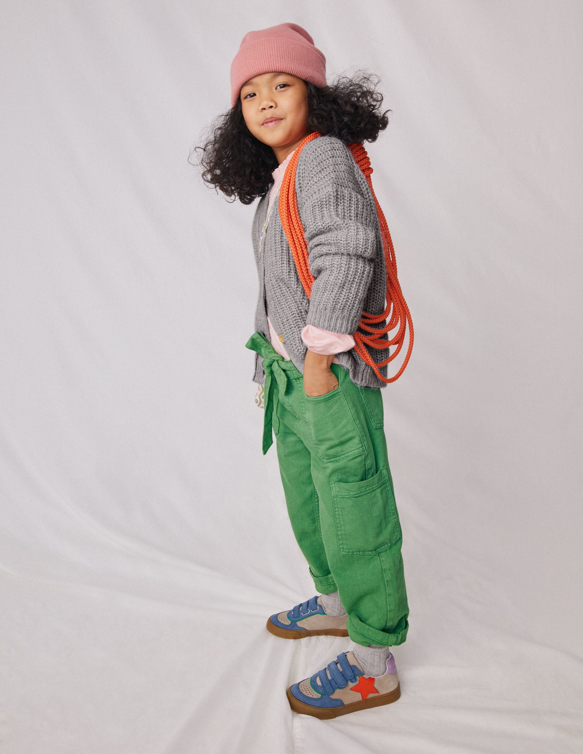 Tie-waist Cargo-Safari Green-4
