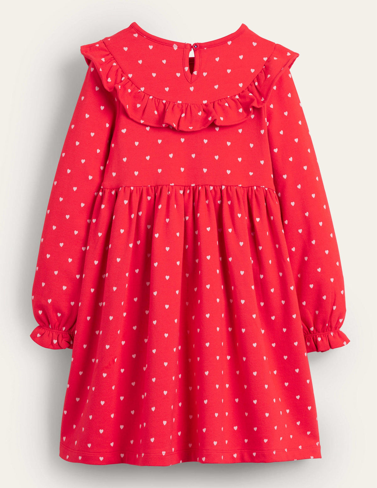 Jersey Yoke Dress-Strawberry Tart Tiny Hearts - Image 2