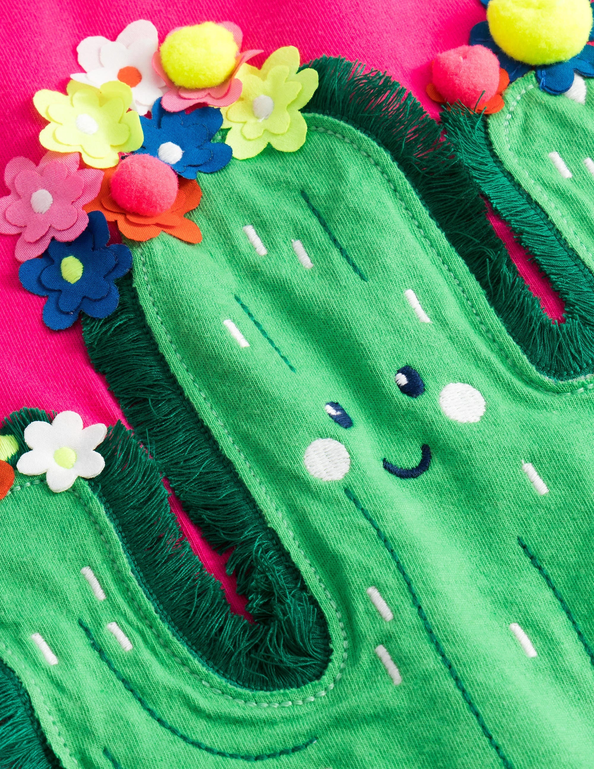 Flutter T-Shirt-Tutti Fruity Pink Cactus - Image 3