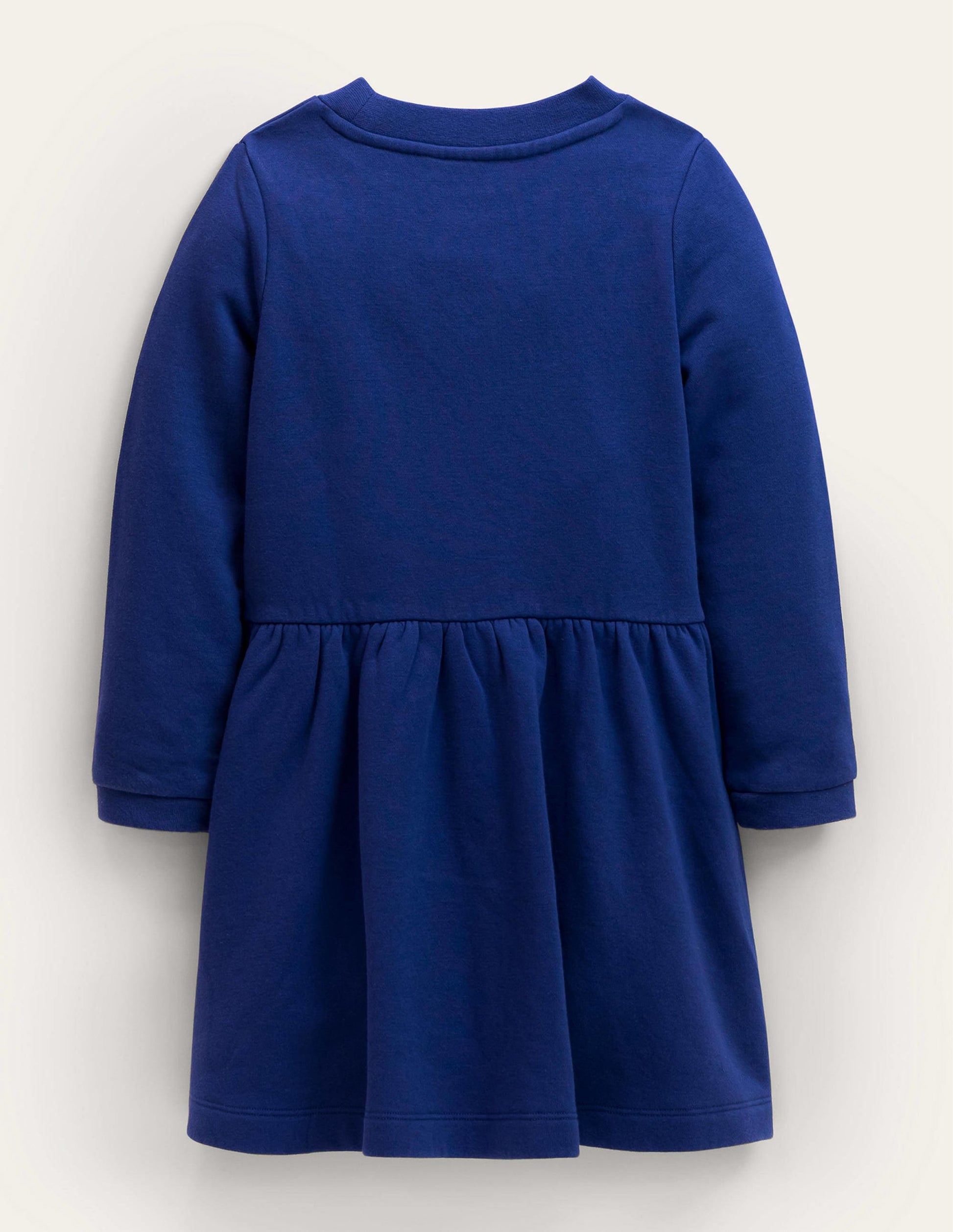 Embroidered Sweatshirt Dress-Starboard Blue Embroidery-2