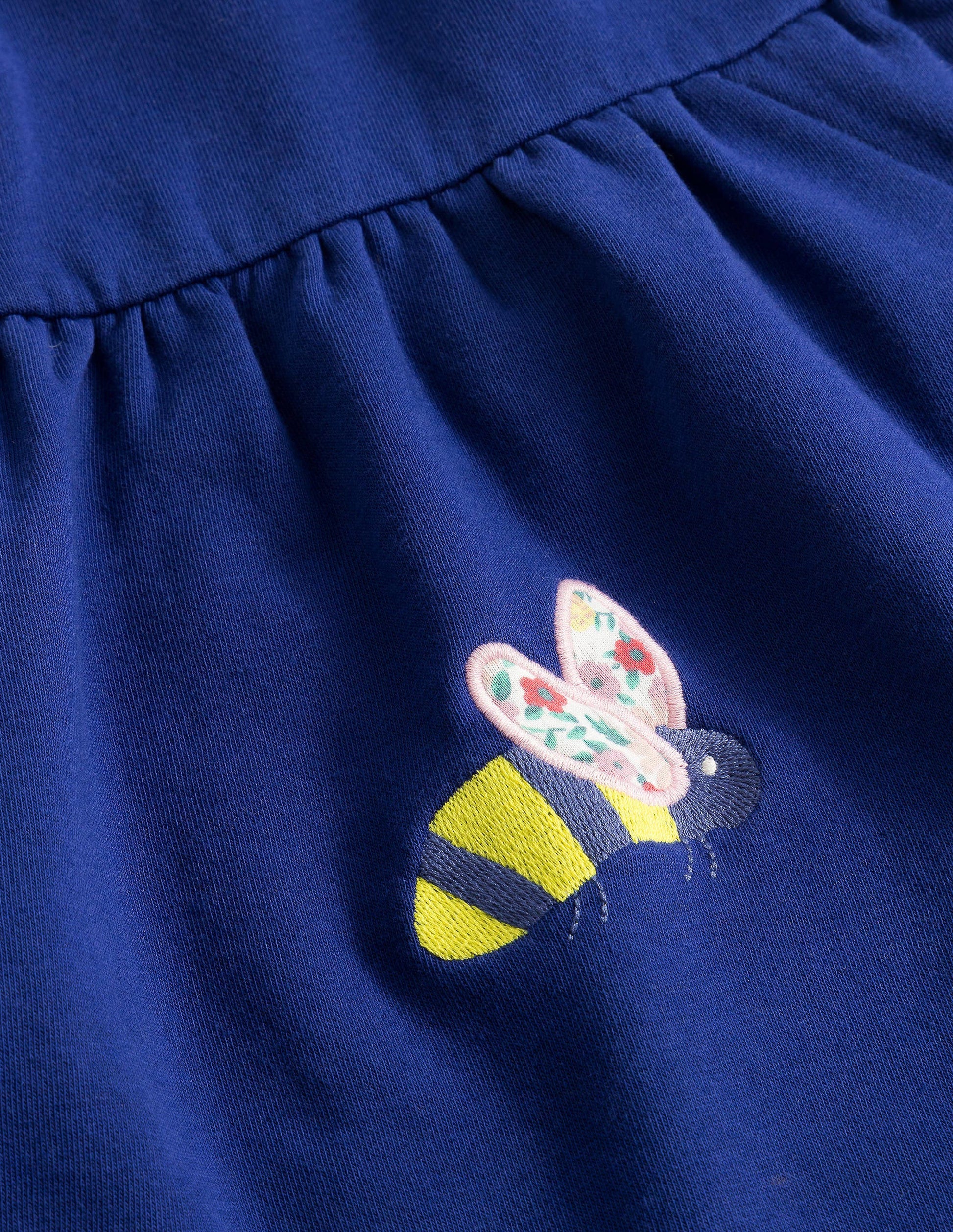 Embroidered Sweatshirt Dress-Starboard Blue Embroidery-3
