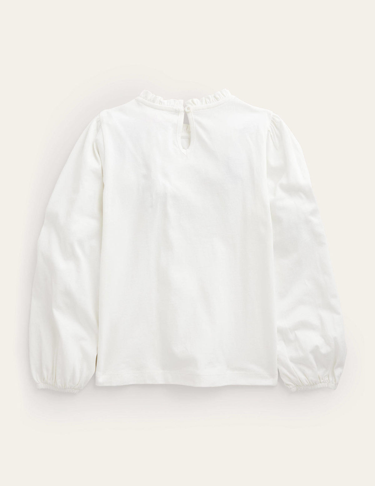 Lace Mix Jersey Top-Ivory - Image 2