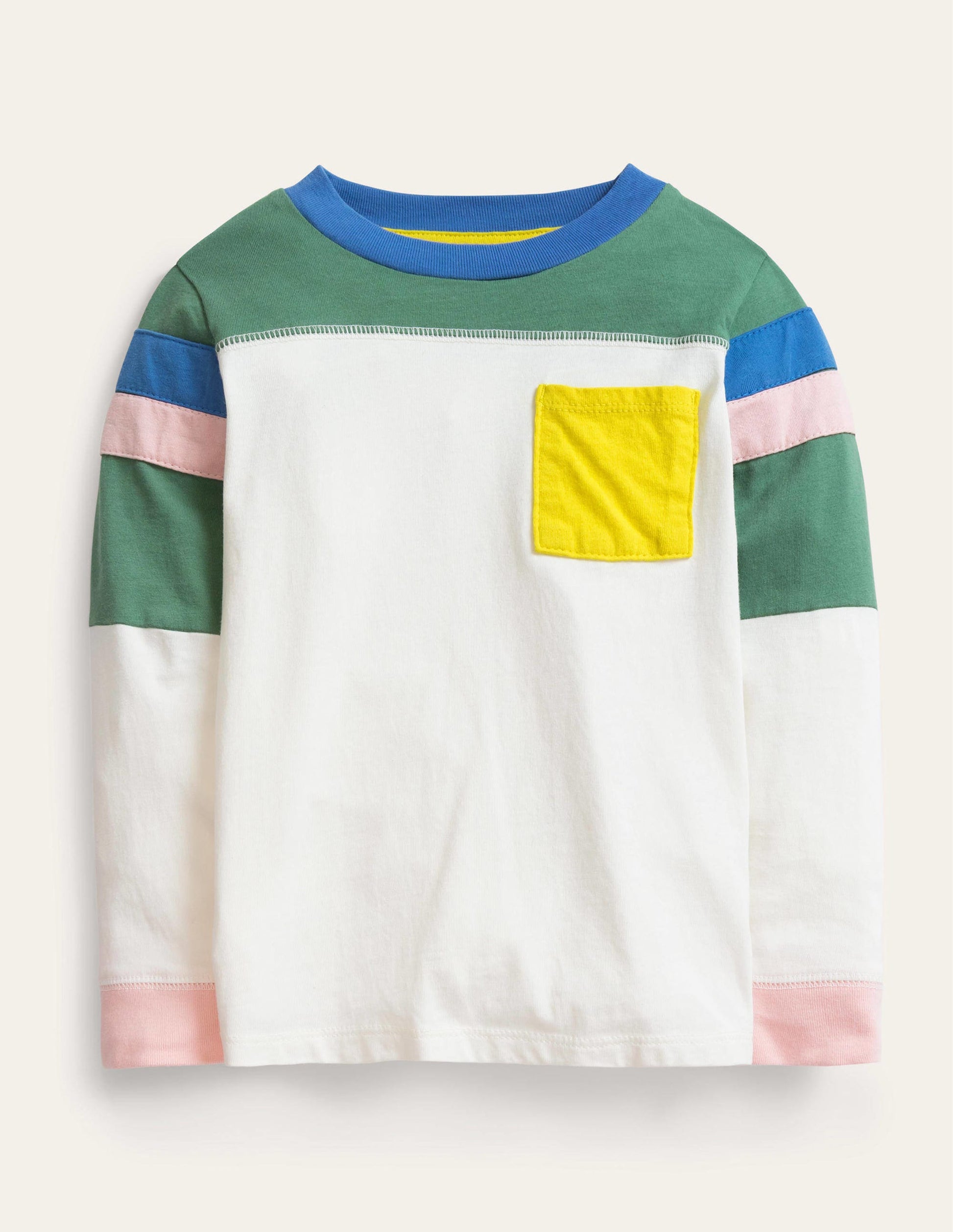 Colourblock T-shirt-Vanilla Pod-1