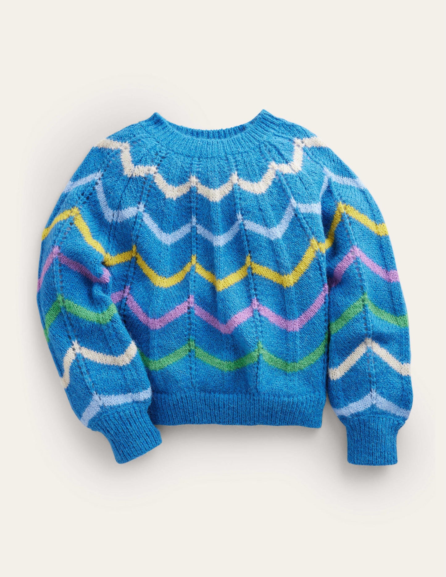 Fun Jumper-Blue Scallop Stripe