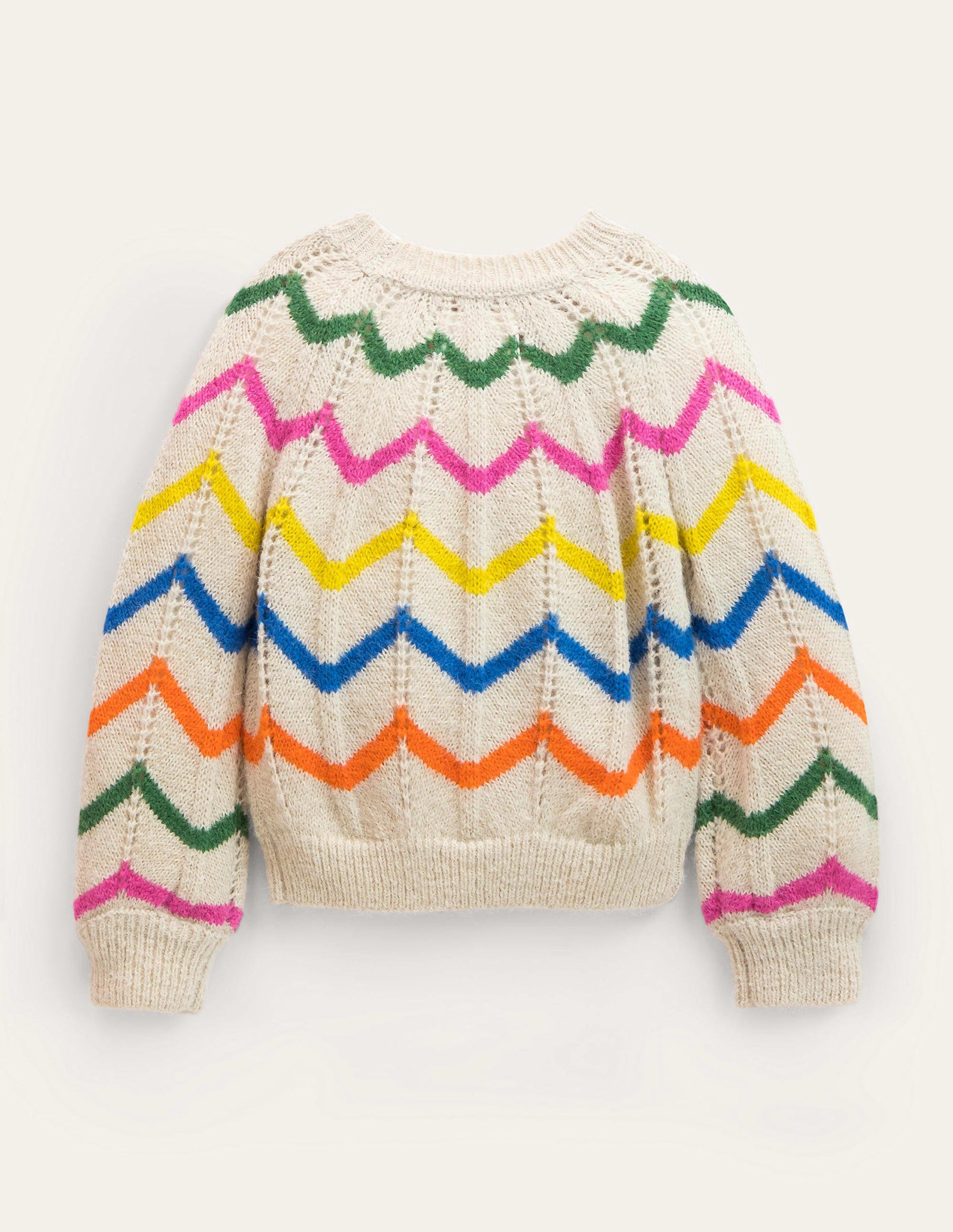 Fun Jumper-Ecru Marl Scallop Stripe-2