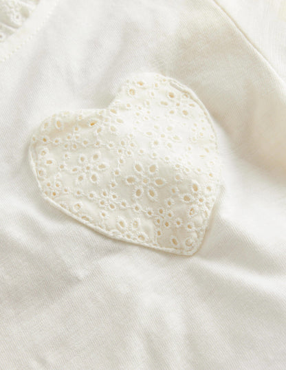 Broderie Pocket T-shirt-Ivory-3