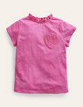 Broderie Pocket T-shirt-Tickled Pink