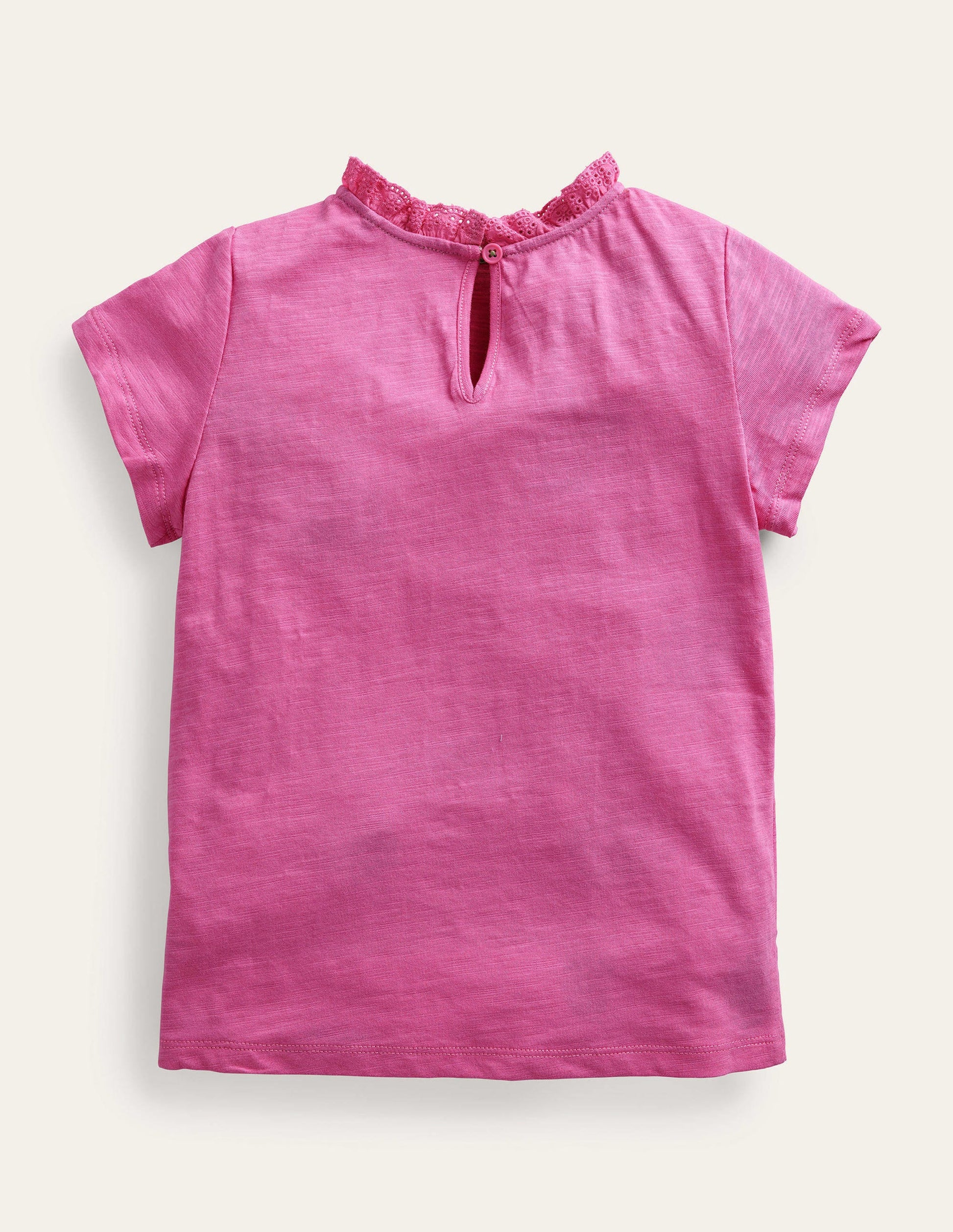 Broderie Pocket T-shirt-Tickled Pink-2