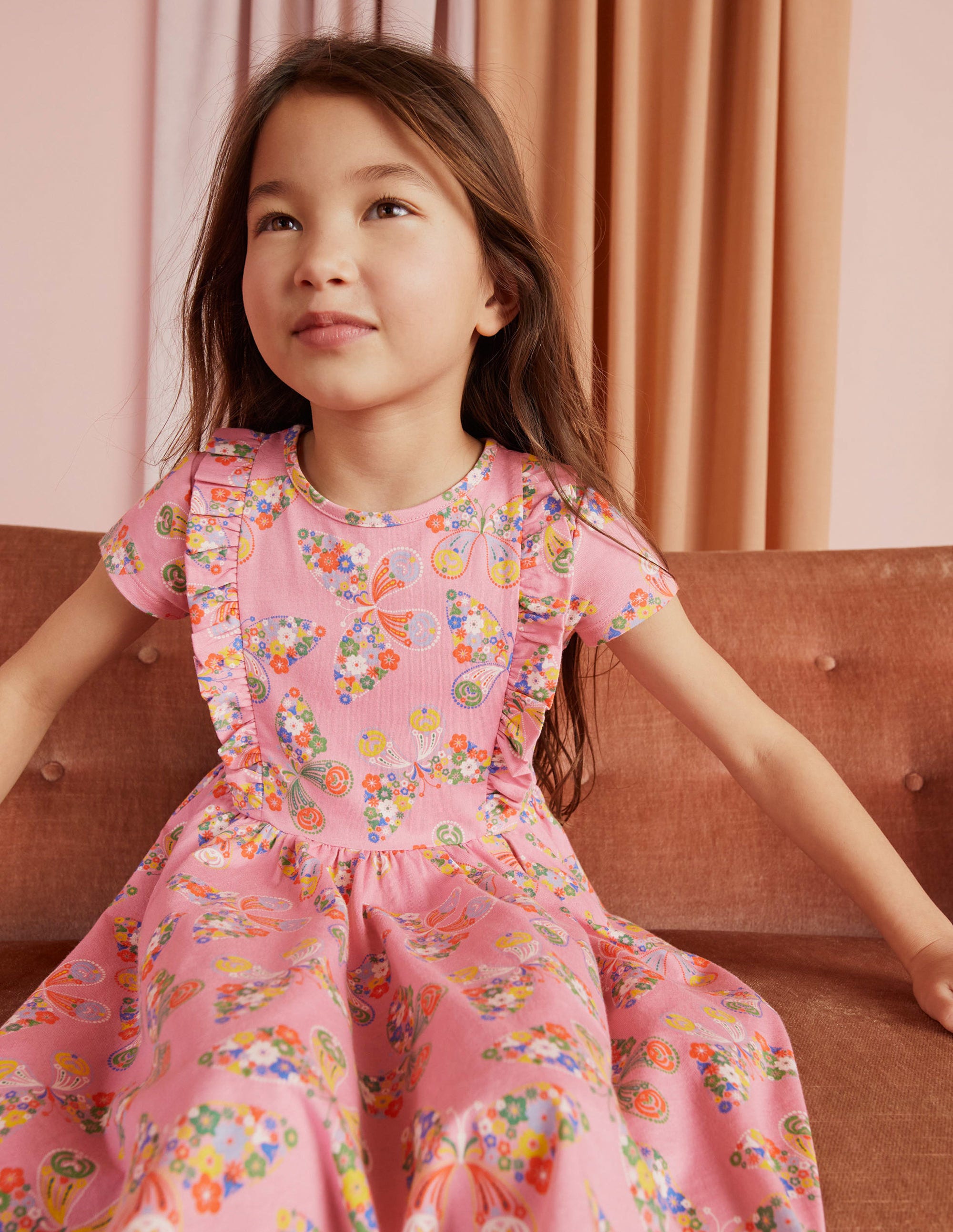 Frilly Twirly Dress-Formica Pink Butterflies - Image 4