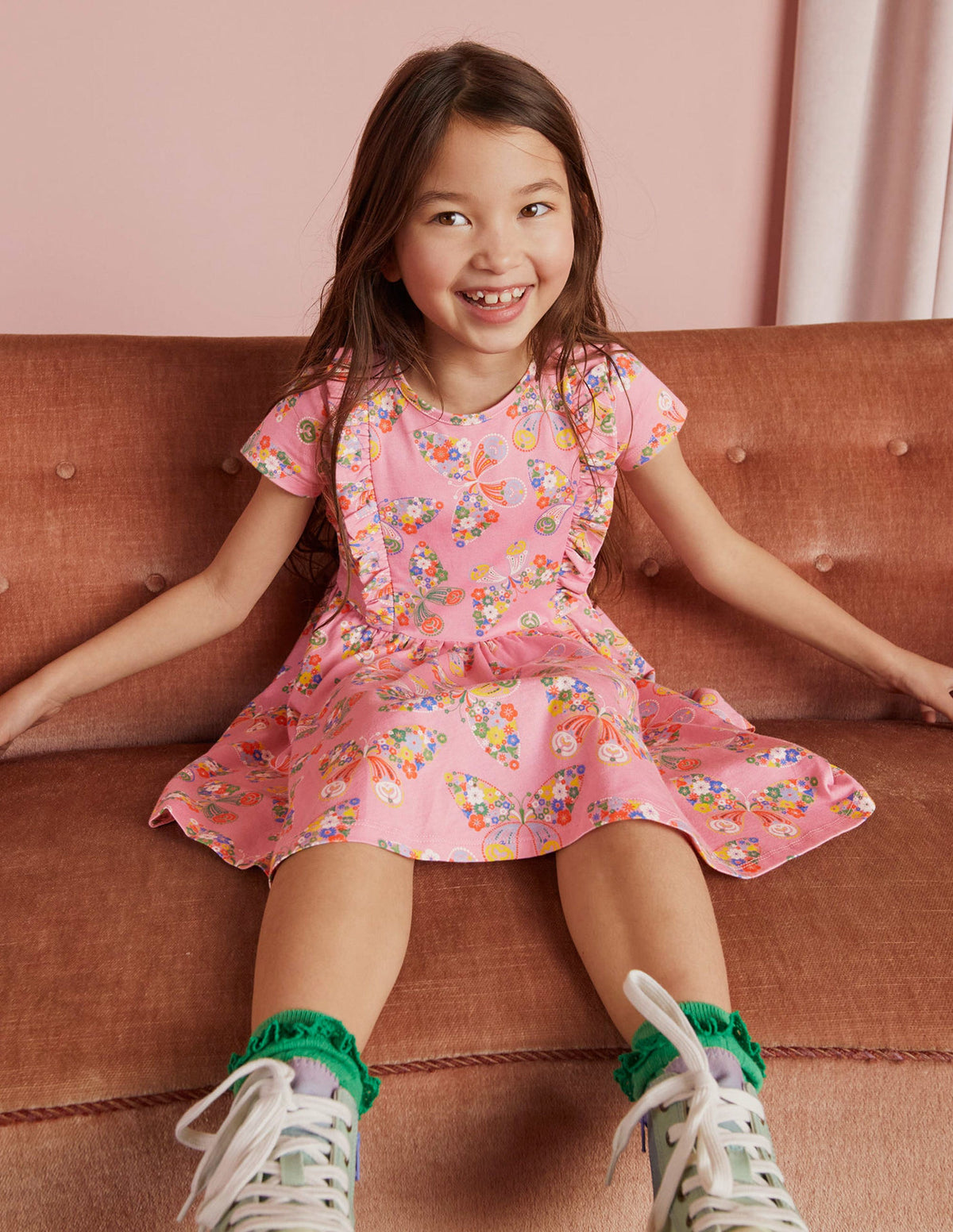 Frilly Twirly Dress-Formica Pink Butterflies-5