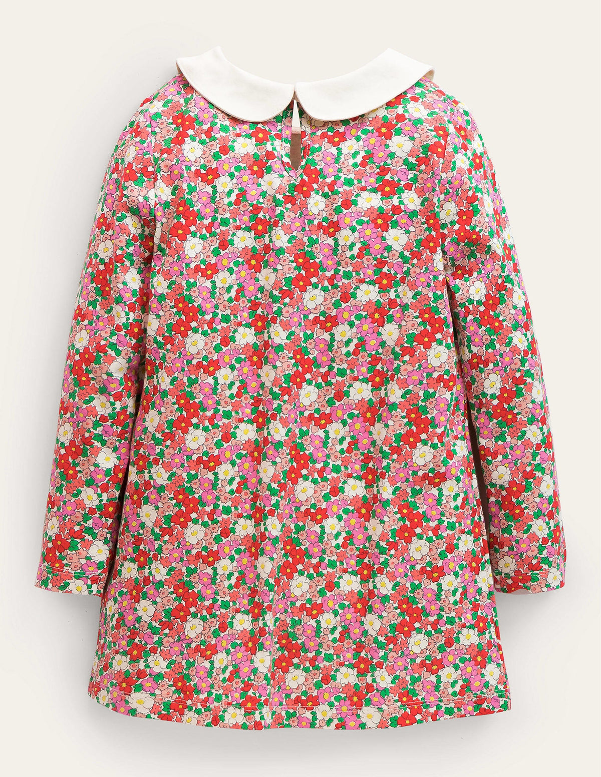 Jersey Pocket Tunic-Jam Red Flowerbed Bunnies-2