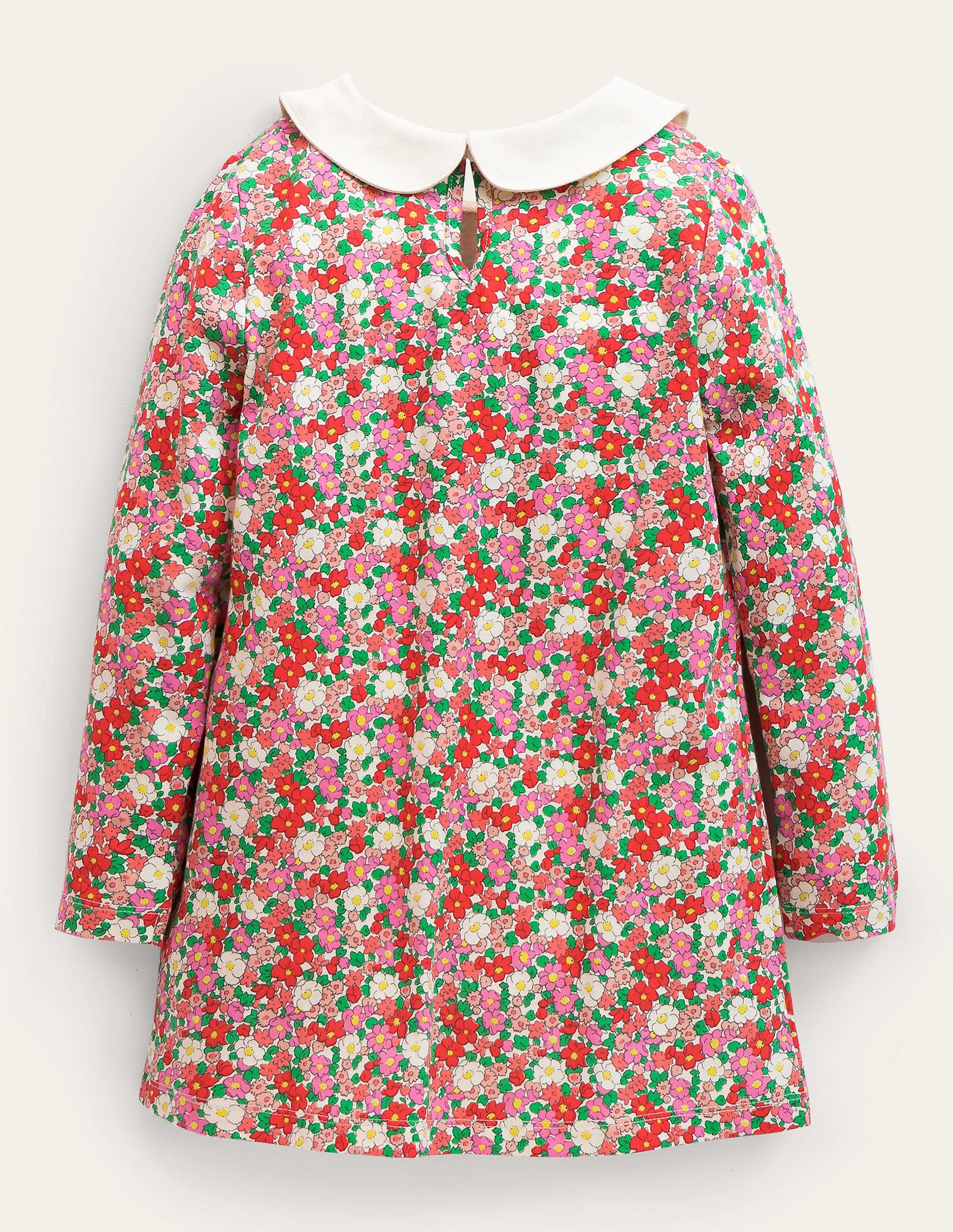 Jersey Pocket Tunic-Jam Red Flowerbed Bunnies - Image 2