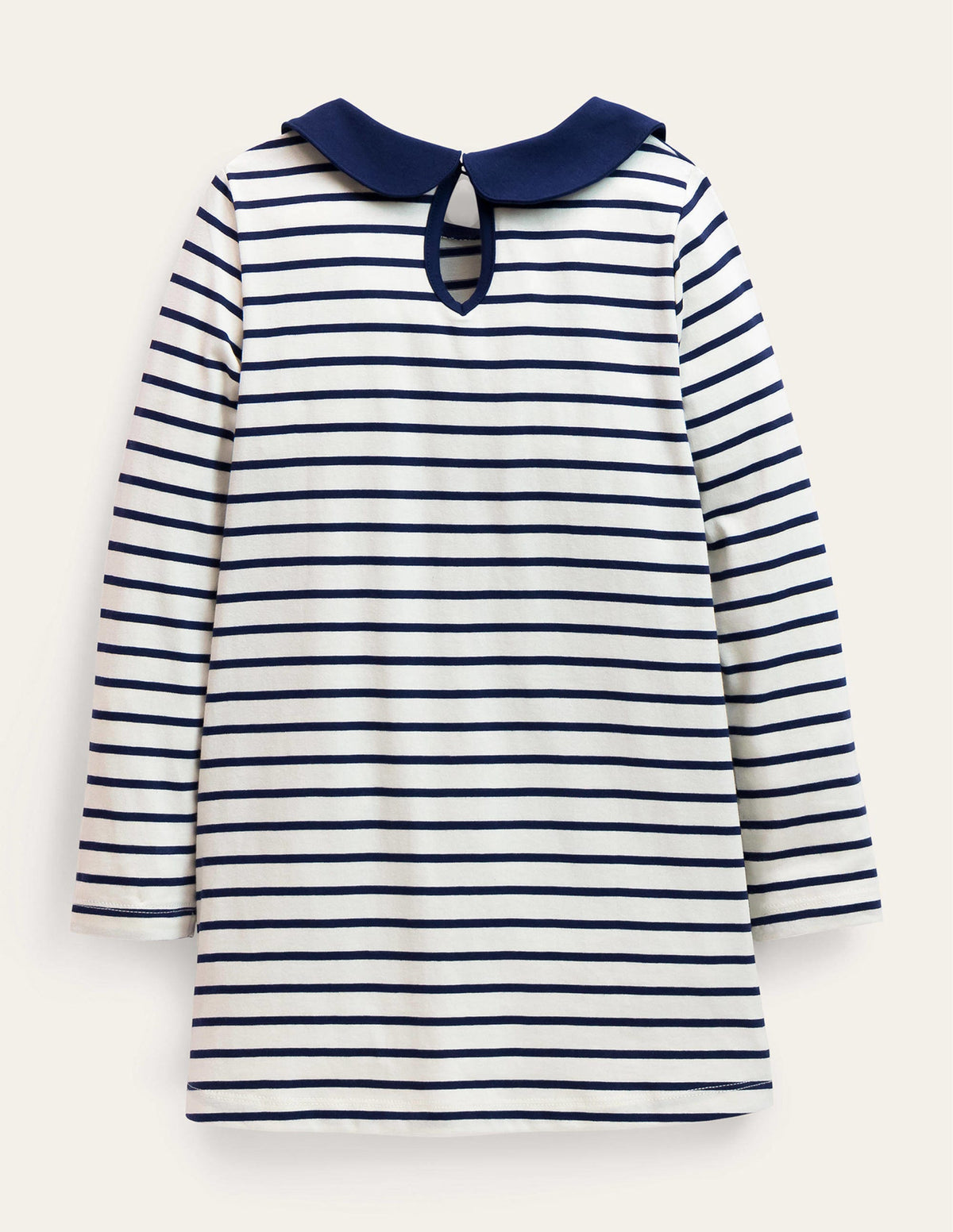 Jersey Pocket Tunic-Ivory/College Navy Birds-2