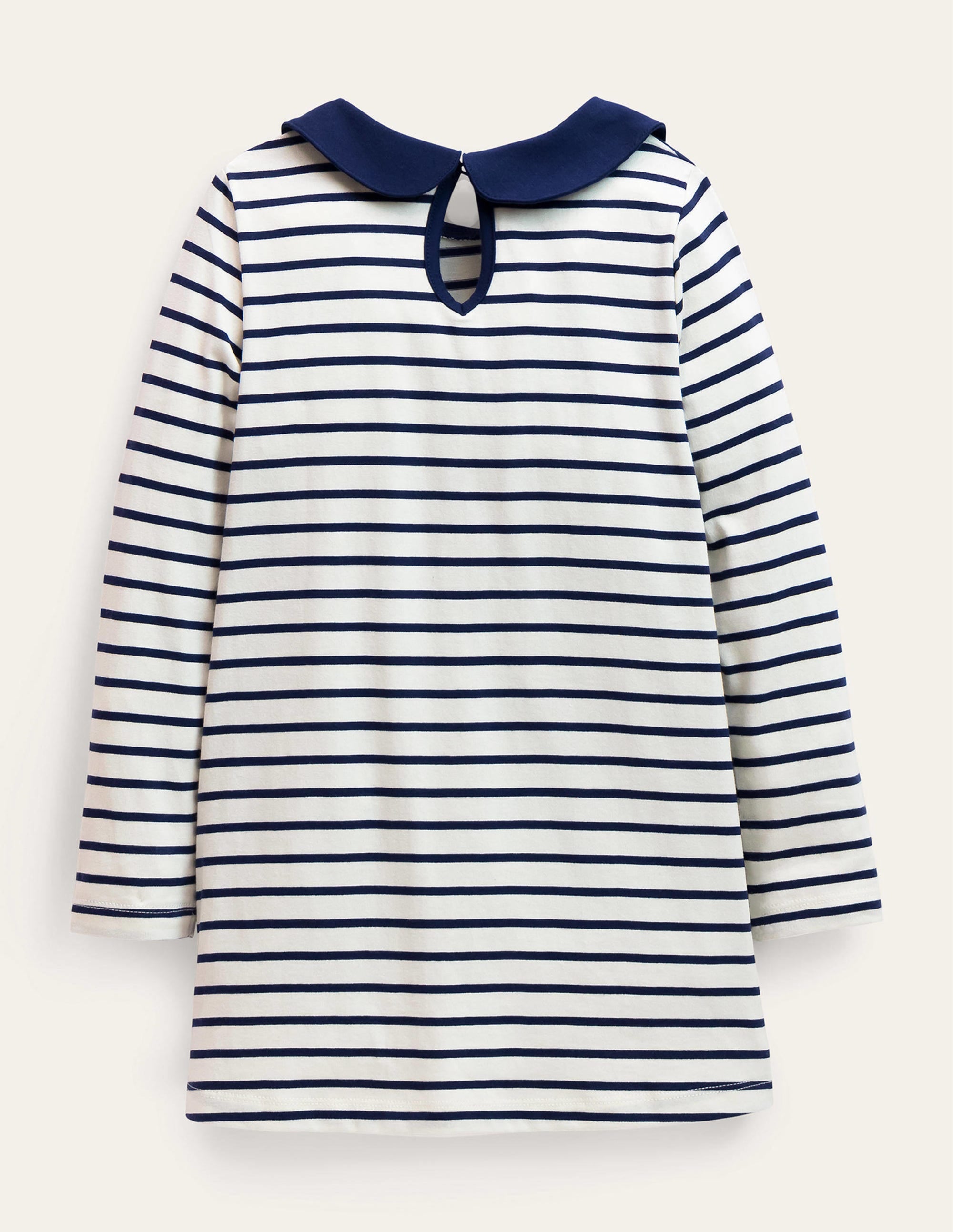 Jersey Pocket Tunic-Ivory/College Navy Birds - Image 2