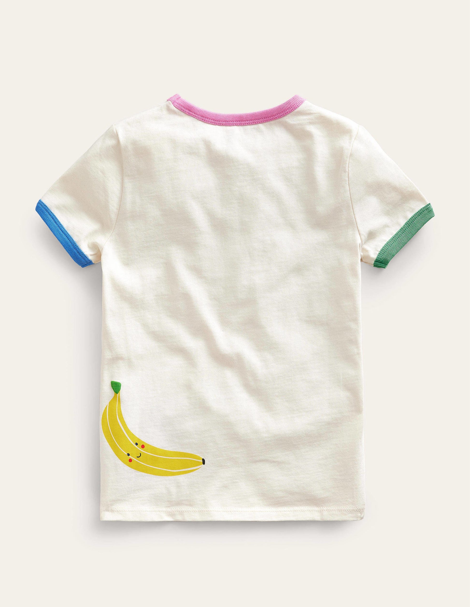 Ringer Logo T-Shirt-Ivory Fun Fruit-2