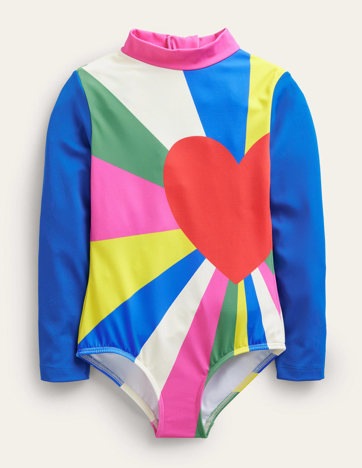 Printed Long Sleeve Swimsuit-Multi - Image 1